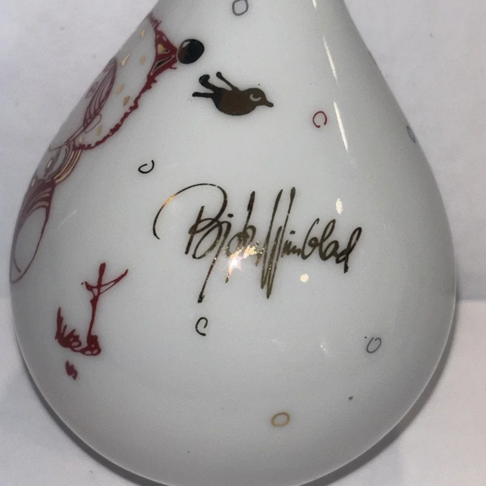 Bjørn Wiinblad Rosenthal Porcelain Teardrop Ornament Whimsical Figural Design